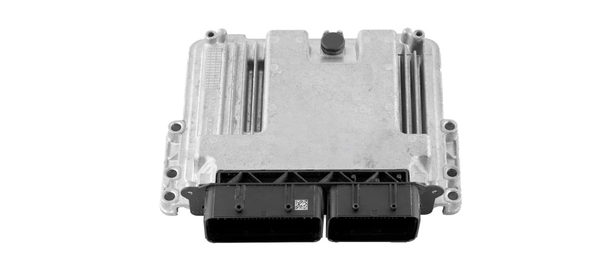 Gros plan d’un calculateur moteur Bosch